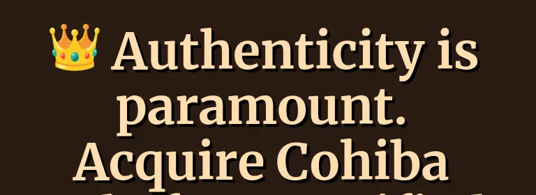 Authenticity is paramount. Acquire Cohiba only from verified Habanos S.A. certified retailers in Thailand.
